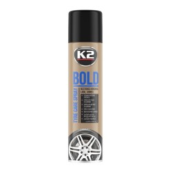 K2 BOLD Spray – Czernidło i Nabłyszczacz do Opon, Efekt Mokrej Opony, 600 ml