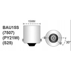 Energooszczędna Żarówka Kierunkowskazu BAU15S PY21W z 60 LED SMD 4012 - Biała Rewolucja Dla Twojego Auta