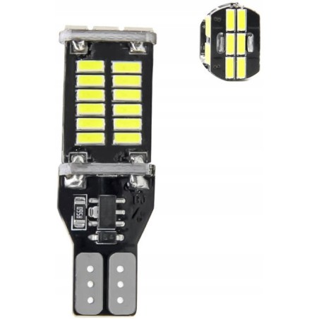 Żarówka LED W16W 30 LED 4014 T15 z Funkcją CANBUS i Stabilizatorem