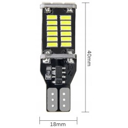 Żarówka LED W16W 30 LED 4014 T15 z Funkcją CANBUS i Stabilizatorem